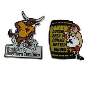 Vintage Fridge Magnets Aussie Beer Builds Better Bodies Cheeky Kitsch Australia